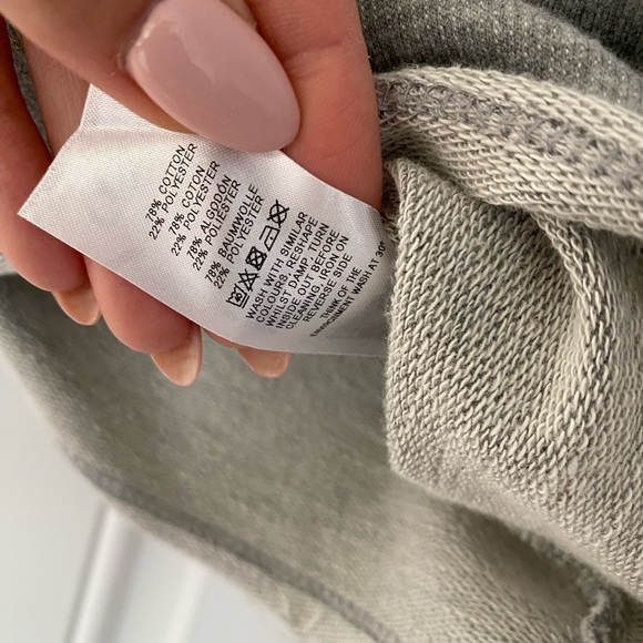 ASOS Raw Edge Off Shoulder gray lounge Sweatshirt top size 0 - Picture 6 of 12